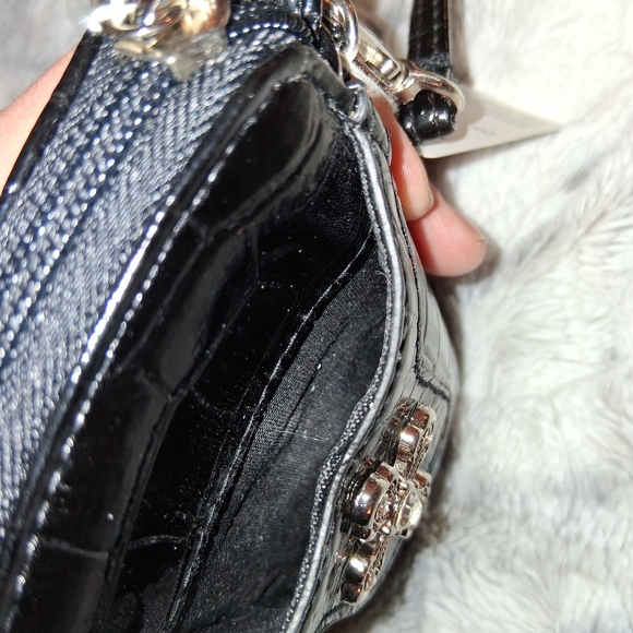 Candie's Black Croc-Embossed Wristlet - Picture 2 of 11